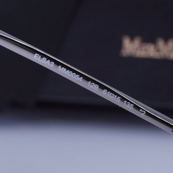 MaxMara ELSA3 MM0054 12B Geometric Sunglasses - Ruthenium/Smoke - Picture 8 of 9
